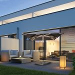3d,Rendering,Of,A,Terrace,In,The,Evening
